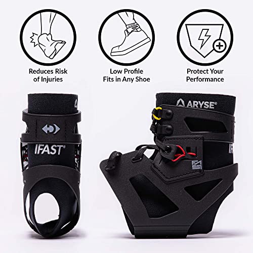 Aryse Ifast - Ankle Stabilizer Brace - Superior Ankle Support For Men And Women. Basketball, Baseball, Running, Football, Volleyball & More - (Large, Black, Pair) #TOP4