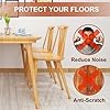 24 Pcs Chair Leg Floor Protectors for Hardwood Floors Silicone Covers Felt Pads Furniture Leg Caps Anti-Scratch Reduce Noise Fit (1-5/16" to 2")