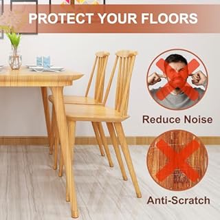 24 Pcs Chair Leg Floor Protectors for Hardwood Floors Silicone Covers Felt Pads Furniture Leg Caps Anti-Scratch Reduce Noise Fit (1-5/16" to 2")