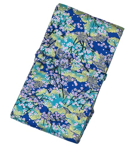 山武弓具店 弓巻き 弓袋 和柄 定番柄 弓道 弓 巻 入れ 袋 持ち運び 保護 布袋 弓具 移動 保管 女性 レディース F-098 青 金 緑 花柄 梅 桜 19