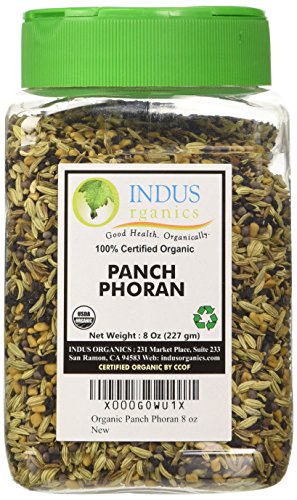 Indus Organics Authentic Bengal Five Spices Blend, 8 Oz Jar,
