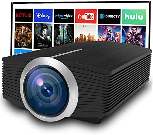 Mini Projector, Native 1080P Portable Projector Kids Projector Outdoor Home Theater Movie Projector with HDMI/USB/SD/AV for iOS/Android/Windows/PS5/Computer/TV (YG500)
