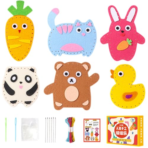 Manualidades de peluche de fieltro y kit de costura educativo infantil