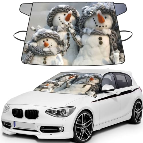 Housse de pare-brise Noël bonhomme de neige stop vitre gelée protection hivernale