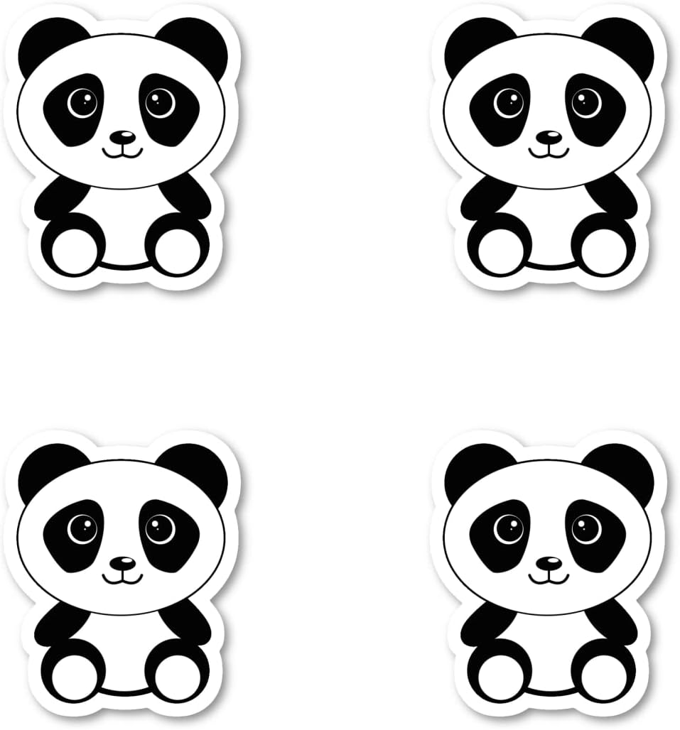 Amazon.com: Panda Sticker Pandas Stickers (4 Pack) - Laptop Stickers ...