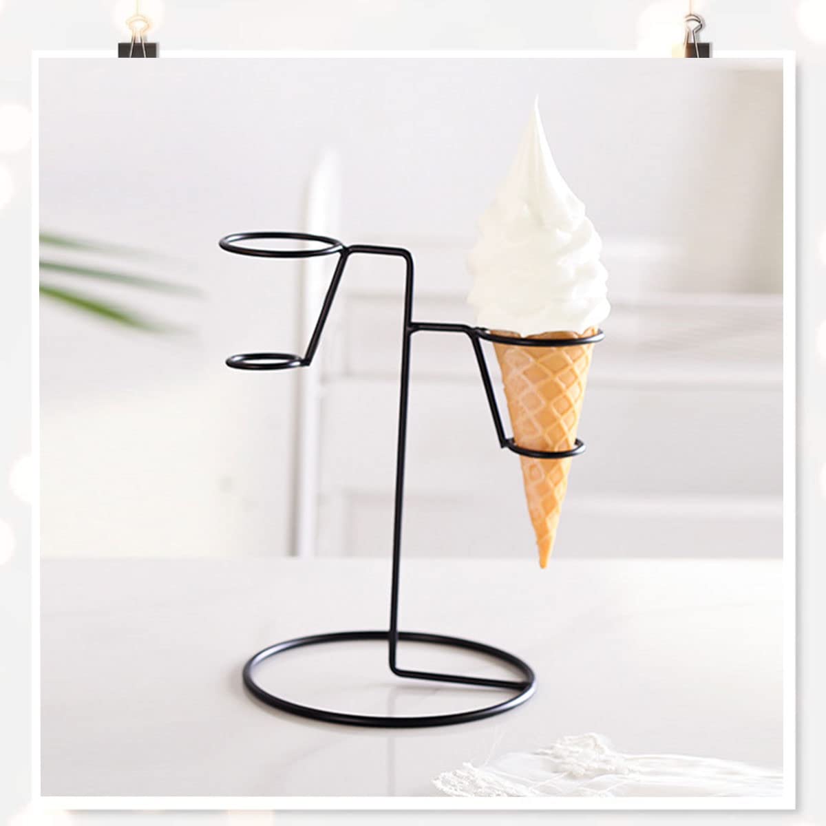 Acryl heldere ijsstandaard - transparant ijshouder display, display ijshoorntjes houder | dubbellaagse bureauorganizer voor hapjes, desserts, salades en andere culinaire lekkernijen