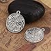 JGFinds Celtic Pendants, Pentagram Knot and Spiral Triskelion, Antiqued Silver Tone Charms, 60 Pack (20 of Each) - Tibetan, Rune Charm, Wiccan, or Celtic Jewelry