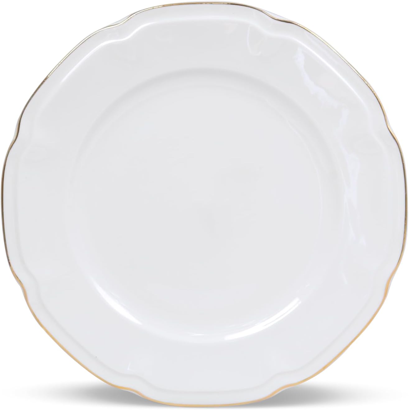 Orchid 10.5” New Bone China Embossed Dinner Plate Earl, Ceramic Dinner Plates, Dinner Party Plate, Round Pasta Plates, Serving Plates, Dinnerware Plates Set Lightweight Side Plates (ZGBC061)