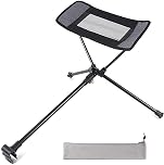 LSDZHK Folding Footstool for Camping Chair, Lightweight Protable Backpacking Chairs Leg Rest Attachment Footrest for Folding Reclining Swing/Moon/Beach Chair (Footstool - Gray)