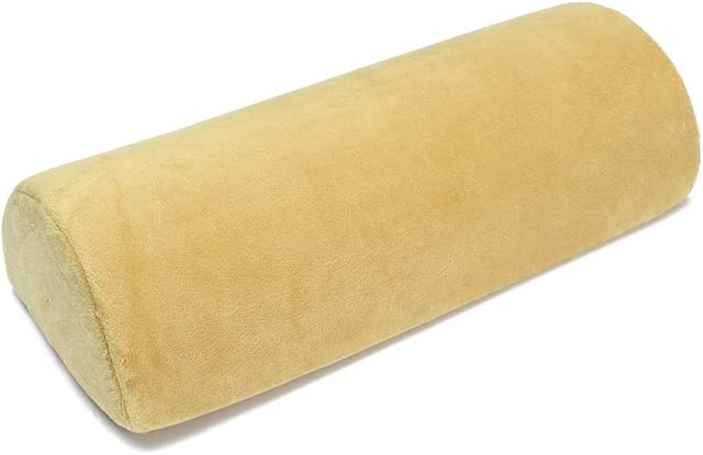 YANGHX Memory Foam Bolster Pillow for Neck Back Lumbar Spine Knee Pain Relief Pillow Support Half-Moon (Yellow)
