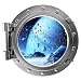 12" PortScape Instant Space Porthole Window Ice Planet #2 Wall Graphic Sticker Decal Kids Game Room Art Cling Decor
