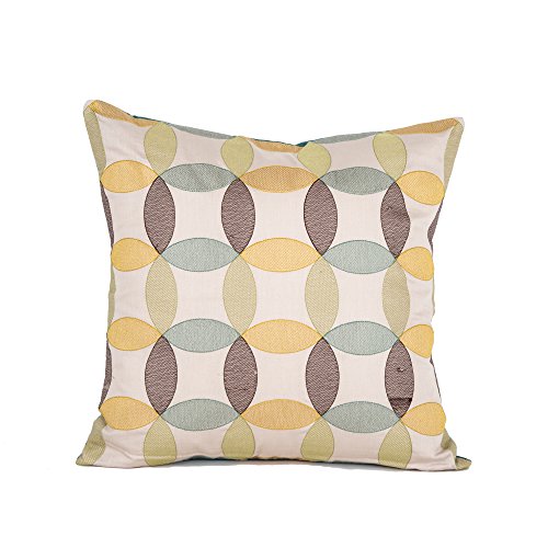 Image of Maspar Festive Solace Dream Decor Print Cotton Cushion Cover - 17 inchx17 inch, Green