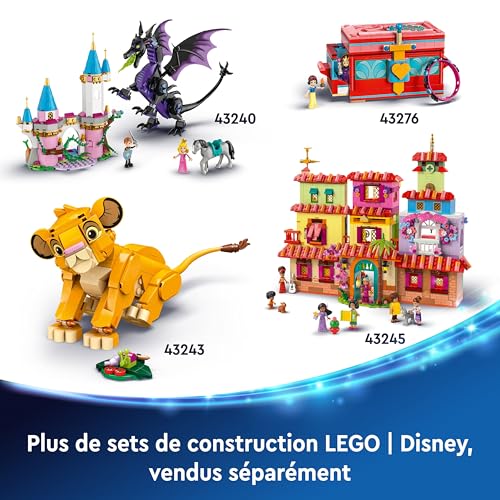 LEGO Disney Le Palais de Glace d'Elsa, Jouet de Construction avec Château et Mini-poupées Elsa et Anna, Cadeau Amusant pour Filles, Garçons et Fans du Film dès 6 Ans - Objet de Décoration 43244