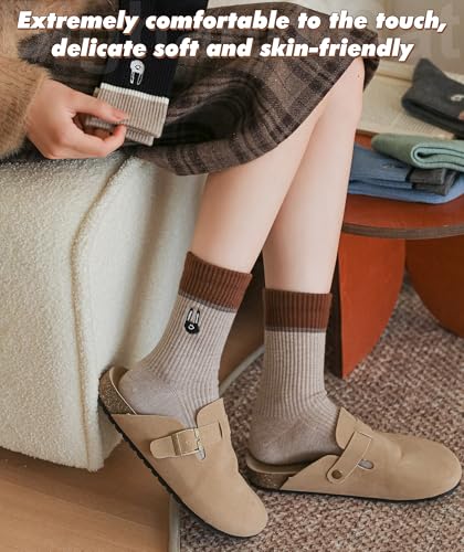 Image of IIG Winter Warm Wool Socks for Women Original Design Trendy Boot Socks Ideal Gift