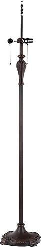 Bieye B10740 Lámpara de pie estilo Tiffany Base de repuesto con 3 interruptores de cadena de tracción de luz, interruptor de pie para pantalla de