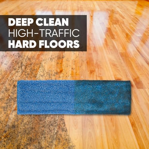 Image of Microfiber Wholesale 18 inch Absorbent Microfiber Wet Mop Pad - Reusable, Machine Washable, Refills (2 Pack)