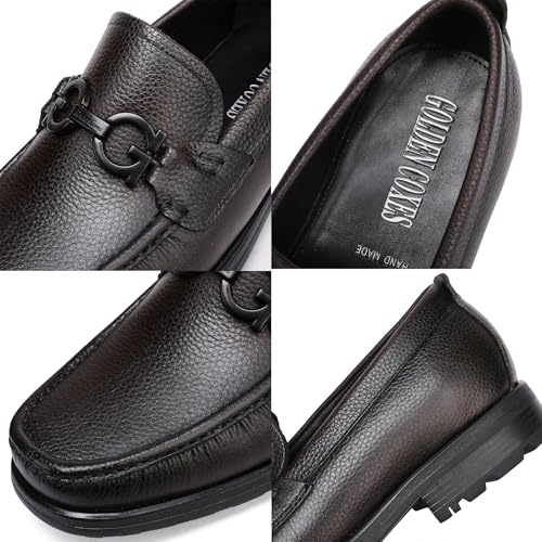 Men's Leather Penny Loafers Business Handmade Slip On Dress Shoes with Buckle Casual Party Shoes Wedding Loafer for Men2
