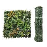 Outsunny Seto Artificial Ocultación Jardín en Rollo 1x1 m Privacidad Verde