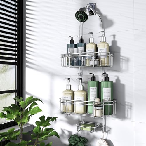 Amazon.com: WXCGX Hanging Shower Caddy Over Shower Head: Extra Long ...
