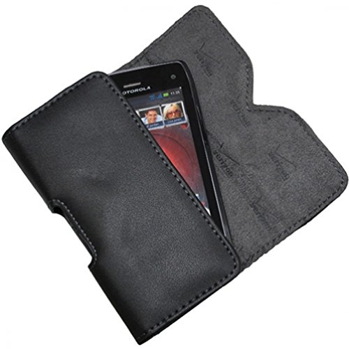 Premium Verizon Leather Pouch Side Case Holster Swivel Belt Clip Cover For Verizon Nokia Lumia 928 - Verizon Nokia Lumia Icon - Verizon Pantech Marauder - Verizon Pantech Perception #TOP4