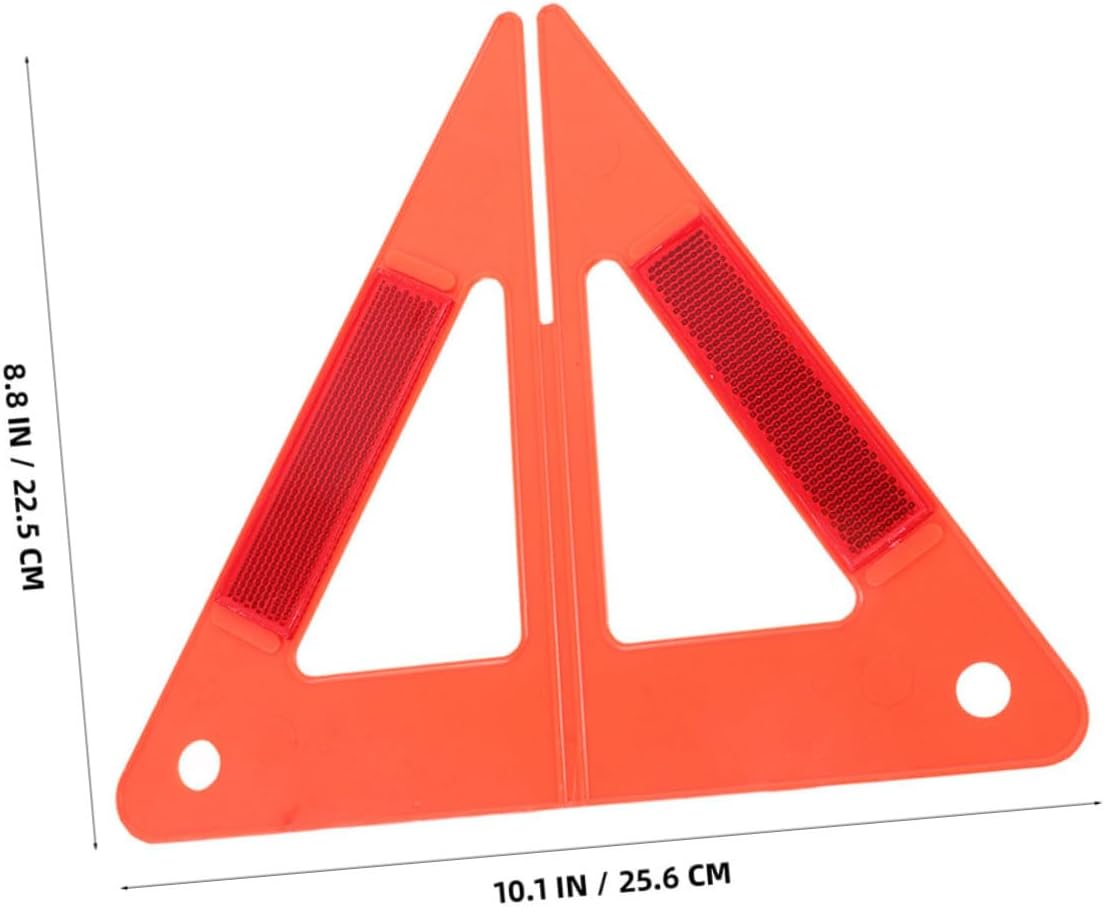 Luxshiny 4pcs Car Emergency Roadside Safety Triangle Reflective Warning Sign Kit