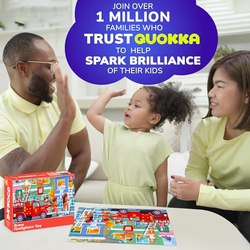 Image of QUOKKA Puzzles for Kids Ages 3-5 - 30 Pieces Puzzles for Toddlers 2-4 - Firefighters Learning Jigsaw Puzzles for Kids 4-6 Years Old - Educational Toys for Boy and Girl