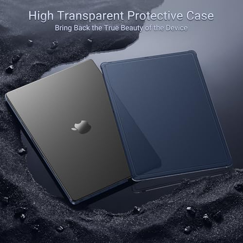 Image of MOSISO Compatible with MacBook Pro 14 inch Case M5 M4 M3 M2 M1 2026-2021 | Enhanced Shock-Absorbing Perimeter Matte Hard Case, A3427 A3426 A3434 A3112 A3185 A3401 A2918 A2992 A2779 A2442, Midnight