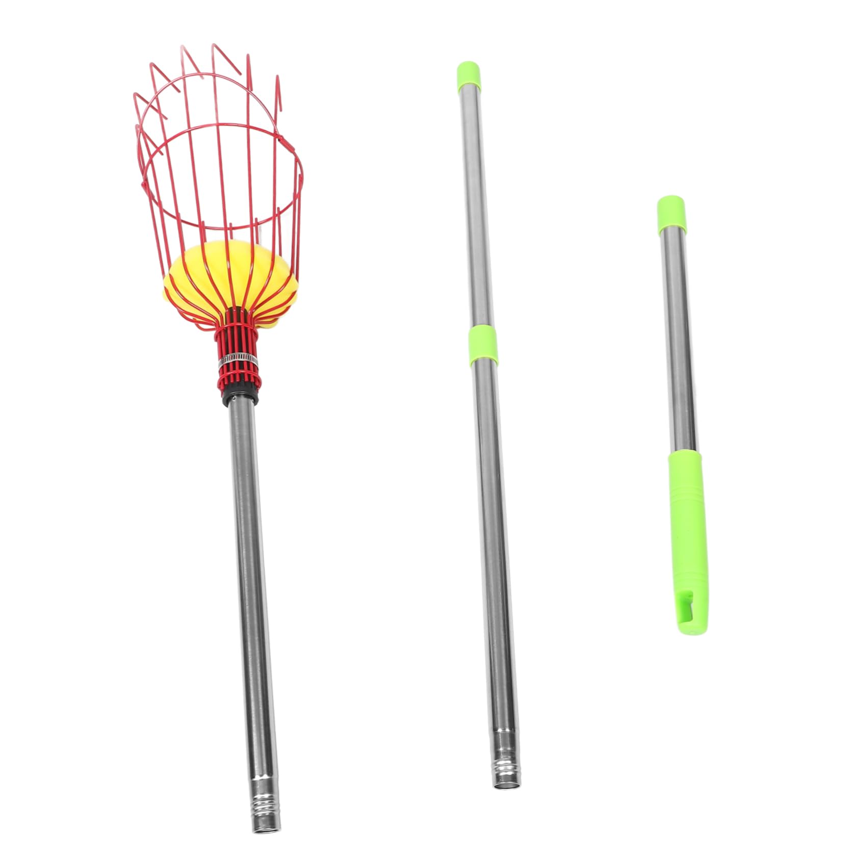 1.6m Cueille-Fruits Extensible avec Panier pour Fruits Perche à Fruits Réglable pour Cueillette Facile