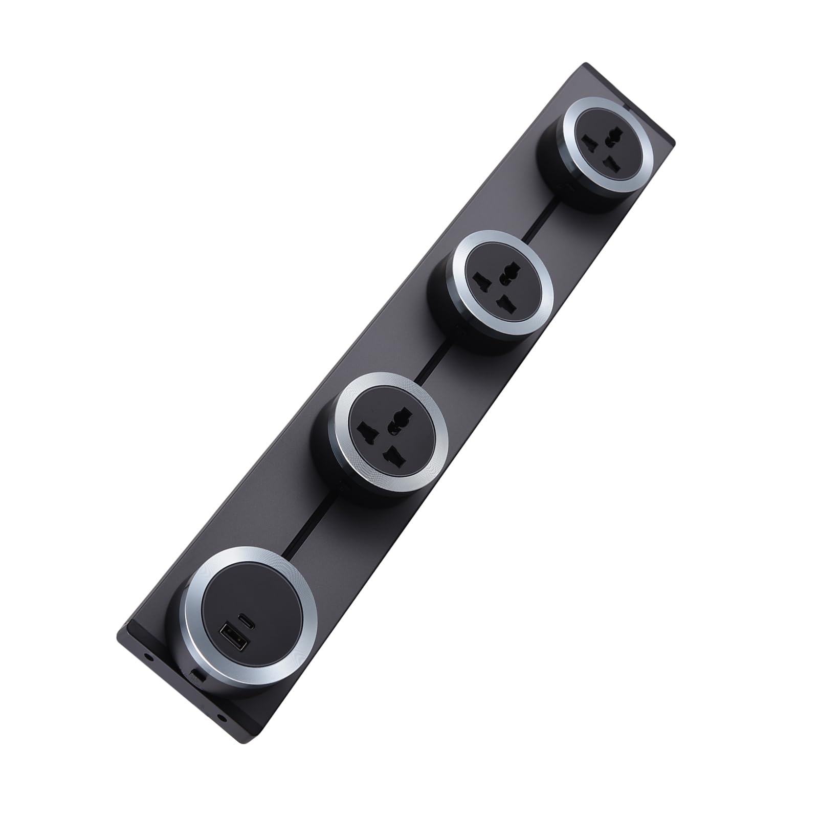 Track Socket Listwa zasilająca Listwa zasilająca z szyną przesuwną 8000 W Zdejmowany przedłużacz gniazdka Do montażu na ścianie z 3 * gniazdem zasilania i gniazdem USB do