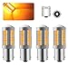 4 X 1156BA15S P21W Bombilla LED ámbar Amarillo Señal de giro Bombilla Super Brillante 6000K 5630 33 SMD Frente de coche y Luz de señal de giro trasera 12-30 V
