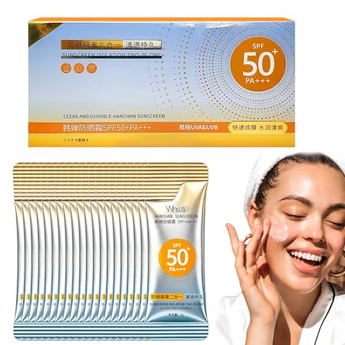 50PCS Sonnenschutz in Reisegröße MiniSonnencreme Sunscreen SPF 50 Sonnencreme Mini Tube LSF 50+ Mini Sonnencreme Wasserfestes Sonnenschutz mit UVA/UVB Schutz für Alle Hauttypen Geeignet