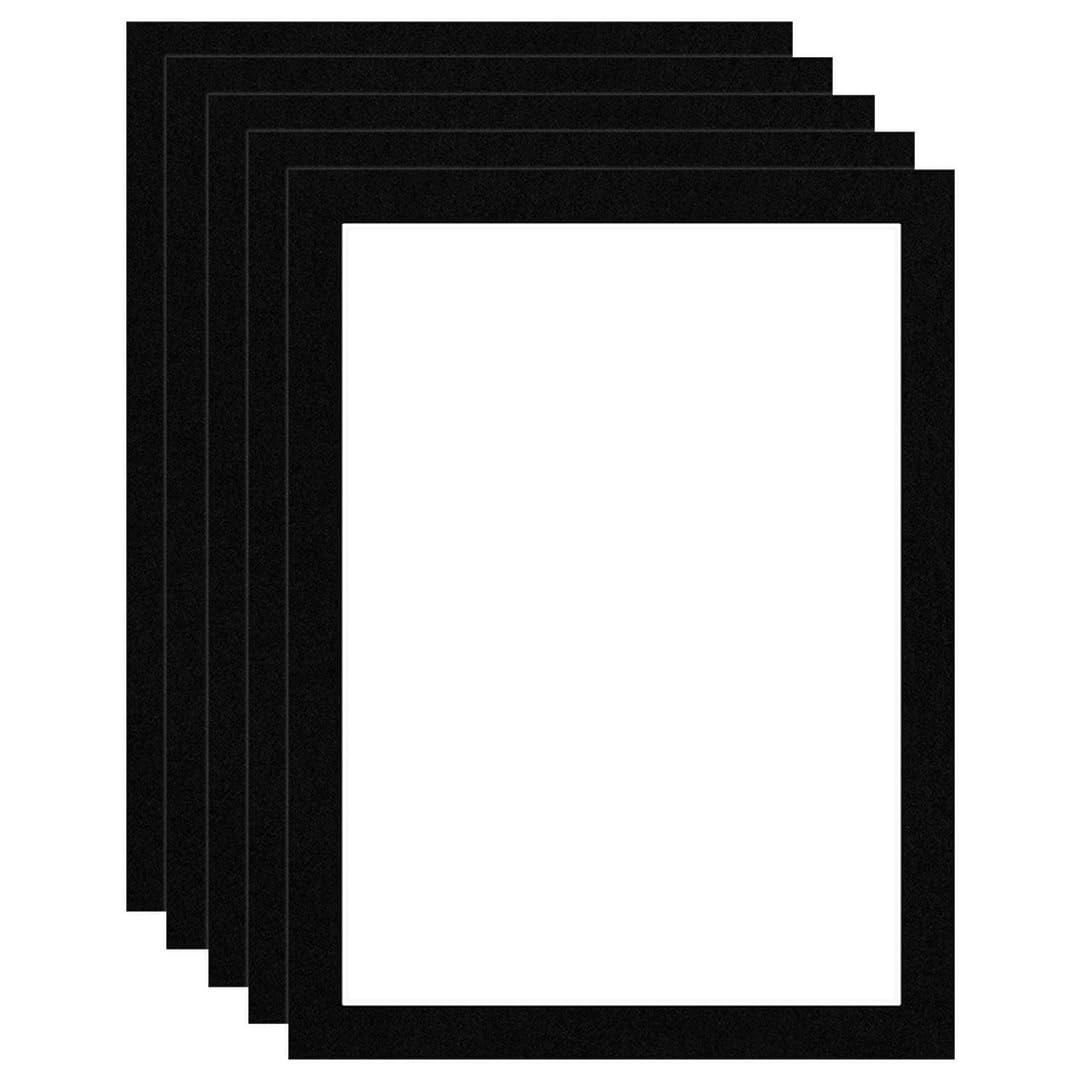 Procut Global 80x60cm Black Picture Mounts Board to Fit 50x70cm Aperture Size - Photo Mount Card Ideal for Prints, Artwork, Crafts & Certificates - Sizes & Colors Available - Pack of 5 โ image 1