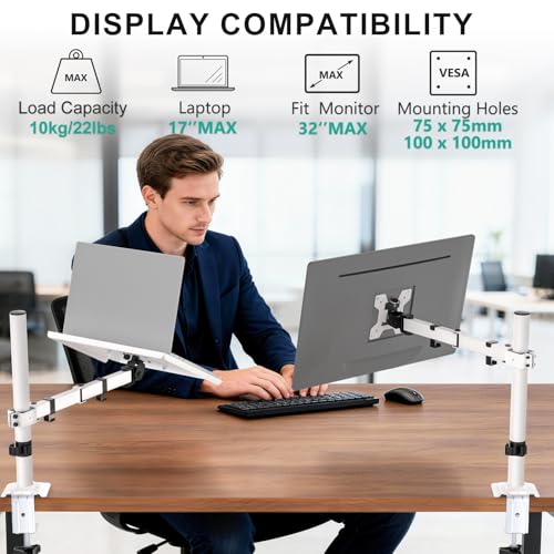 Image of WALI Adjustable Laptop Desk Mount for 17 inch Notebook or 32 inch Screen