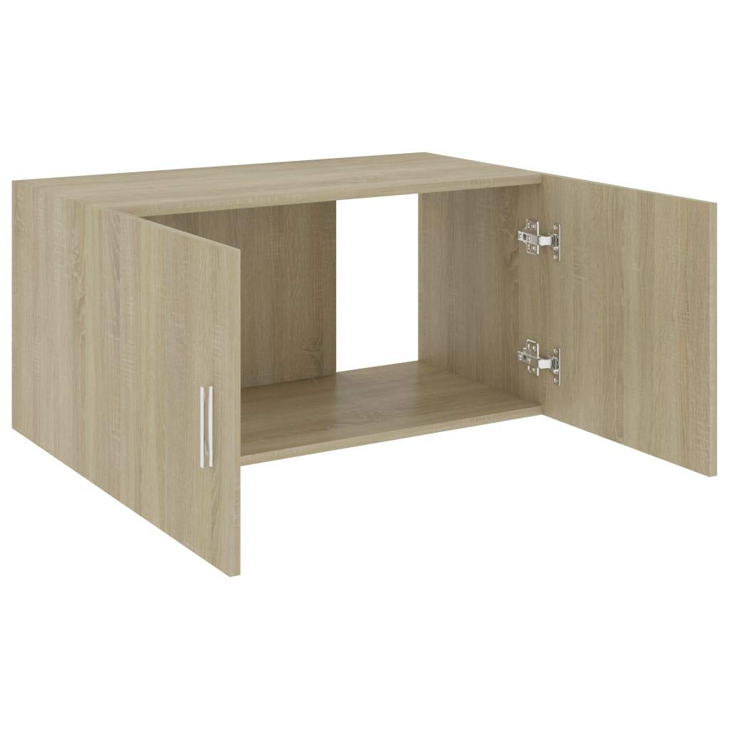 Homgoday Armadietto da parete, pensile per cucina, soggiorno e ufficio, mobili da interni in rovere Sonoma, 80 x 39 x 40 cm, in legno ingegnerizzato