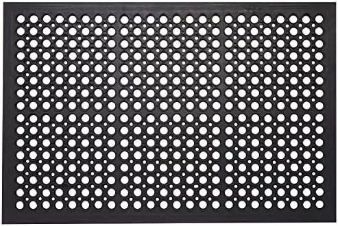Envelor Anti Fatigue Rubber Floor Mat Non-Slip Restaurant Kitchen Mat for Floors Bar Mat Drainage Door Mat Utility Garage Floor Mat for Home Outdoor Shower Mat Anti Slip Pool Entry Mat 36 x 60 Inch