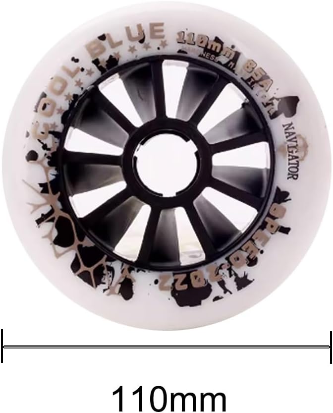 Skate Wheels Replacement, Skateboard Wheels 2/6-Pack Inline Roller Skate Wheels Indoor 110mm Roller Roller Skate Wheels Indoor Without Bearings for Inline Skate- 85A Inline Roller Skate Wheels Indoor