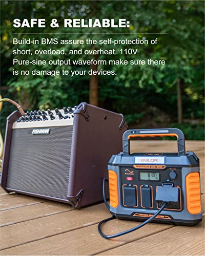 BALDR Portable Power Station, Solar Generator with 120V Pure Sine Wave AC Outlet, Backup Lithium Battery Power Supply, 330W | 288Wh, For CPAP Camping Travel Hunting Outdoors Emergency Blackout - Image 5