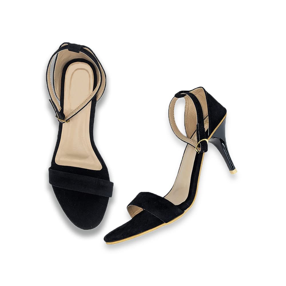shoegazing High Heel/Pencil Heel Sandals for Women and Girls| Heel Sandals for Girls (Black, numeric_6) (B0BTTL25QY) Amazon Price History, Amazon Price Tracker