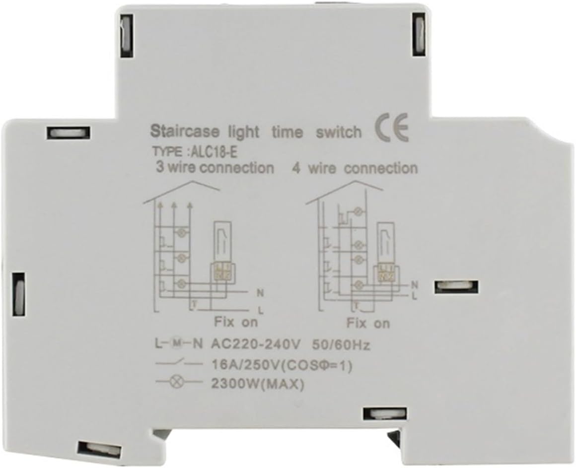 1pc 20 Min 220V 16A Mini Din Rail Automatic Staircase Light Timer Switch ALC18-E ALC18