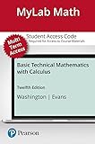 Basic Technical Mathematics with Calculus -- MyLab Math with Pearson eText