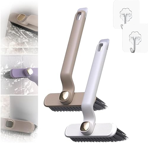 CQSVUJ Cepillo de limpieza giratorio multifunción, cepillo giratorio de 360 grados, cepillo de cerdas duras sin esquinas muertas (2 unidades)