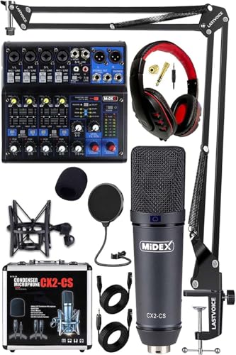 Wizard Paket-3, CX2 Stüdyo Mikrofon, Mdx-06FXU Stüdyo Kayıt Mikseri, Kulaklık Ekipman Seti