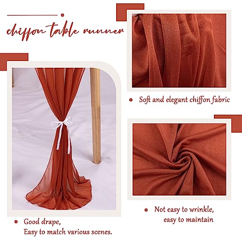 Terracottachiffontablerunner30x120inchesromanticchiffontablerunnerforweddingdecorationsbabyshowerandbirthdaypartychristmascaketabledecorations Urban Country Home Decor Terracotta chiffon table runner 30 x 120 inches romantic chiffon table runner for wedding decorations baby shower and birthday party christmas cake table decorations urban country home decor