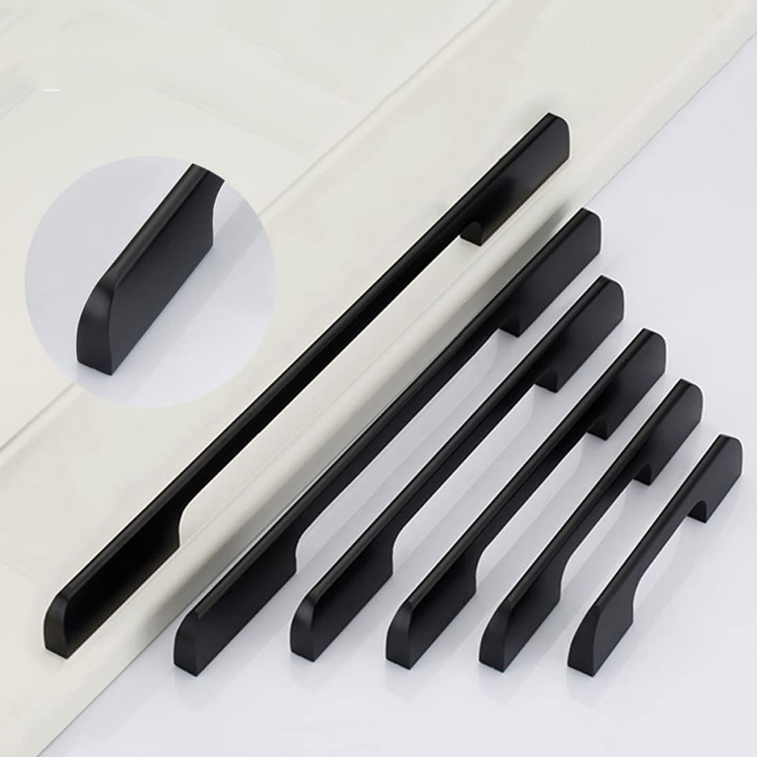 Meubelgrepen, aluminiumlegering, kast, trekken, roségoud, profielgreep