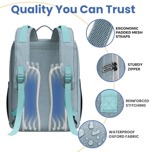 Image of Baby Shower Gifts Diaper Bag Backpack - Large Capacity Baby Bag Backpack, Wide Opening & Easy Access Stylish Baby Diaper Bag - Waterproof, Durable, Travel-Friendly Organizer w / Foldable Changing Pad
