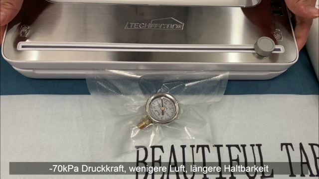 Folienschweißgerät Edelstahl Lebensmittel Vakuumiergerät Vakuumierer Set inkl. 1 Rolle -60Kpa mit integrierter Messer… – Bild 8