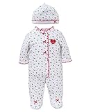 Little Me Baby Girls' First Christmas Cotton Footie