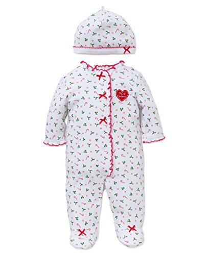 Little Me Baby Girls' First Christmas Cotton Footie