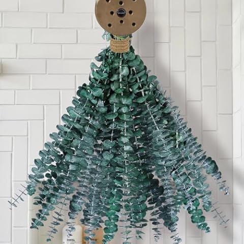 18 PCS Dried Eucalyptus Stems for Shower - 17" Real Preserved Eucalyptus Shower Plant, Fresh Eucalyptus Branches Leaves Greenery Hanging, Flowers Arrangement, Wedding, Home Spa, Vase Filler Cover
