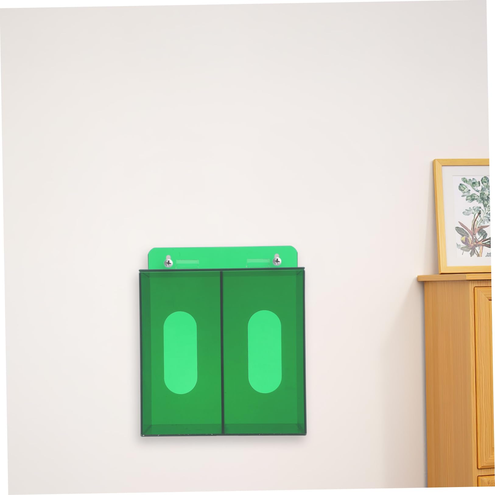 Porta Mascherine in Acrilico con Supporto a Muro Contenitore Compatto per Maschere e Guanti per Ambienti di Laboratorio e Uso Industriale